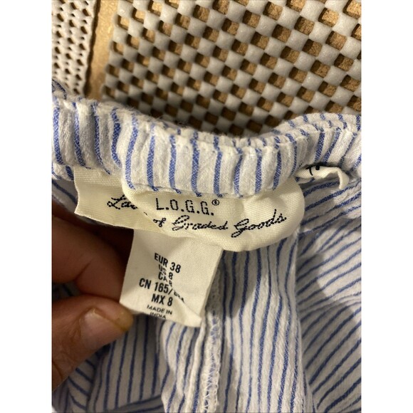 Label Of Graded Goods Dress cotton Pin Stripe Mini Sprin Summer 8 Made India - Picture 5 of 6